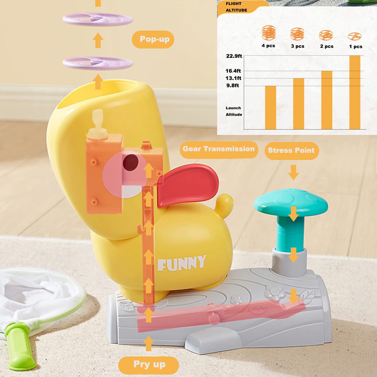 Miniatura 5 de LANZADOR DE DISCOS VOLADORES CON RED